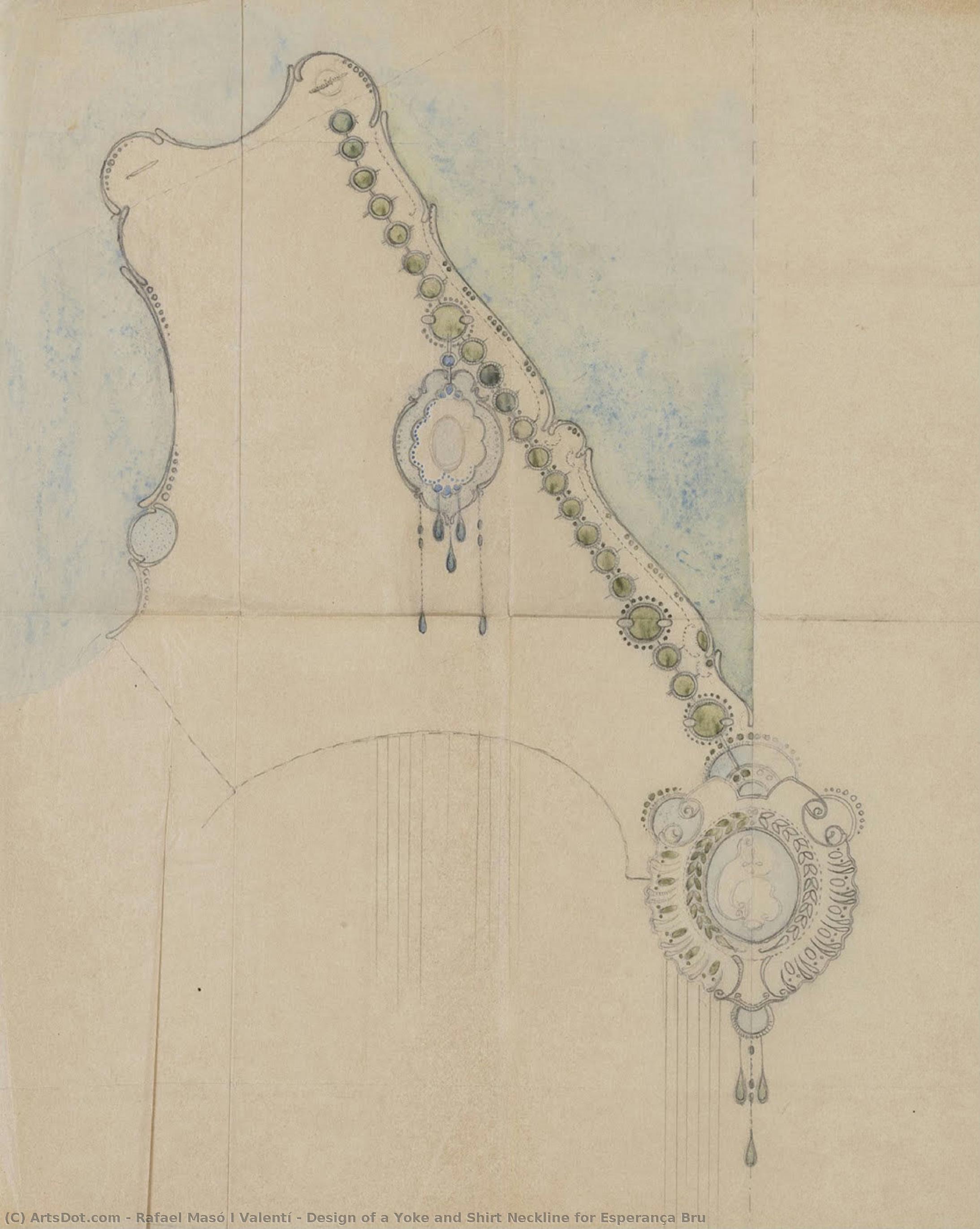 Design Of A Yoke And Shirt Neckline For Esperança Bru — Rafael Masó I Valentí
