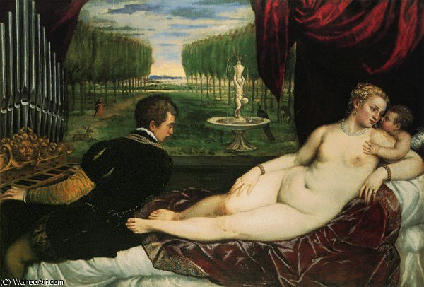 Venere Amore E Organista Prado — Titian