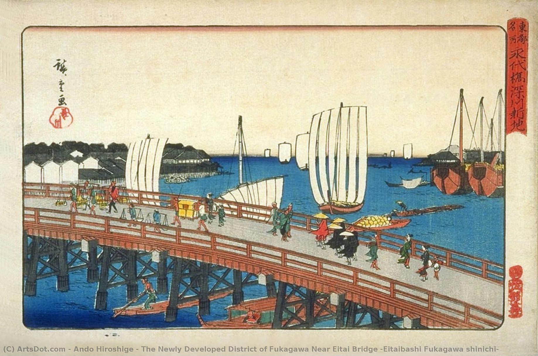 The Newly Developed District Of Fukagawa Near Eitai Bridge (eitaibashi Fukagawa Shinichi) — Ando Hiroshige
