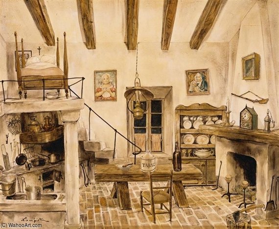 Interieur D'atèlier — Léonard Tsuguharu Foujita