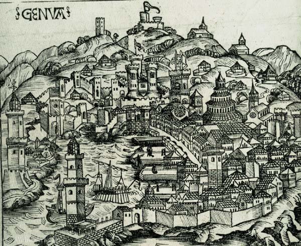 View Of Genoa In Italy — Hartmann Schedel