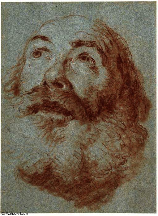 Head Of An Old Man Looking Up — Giambattista Tiepolo