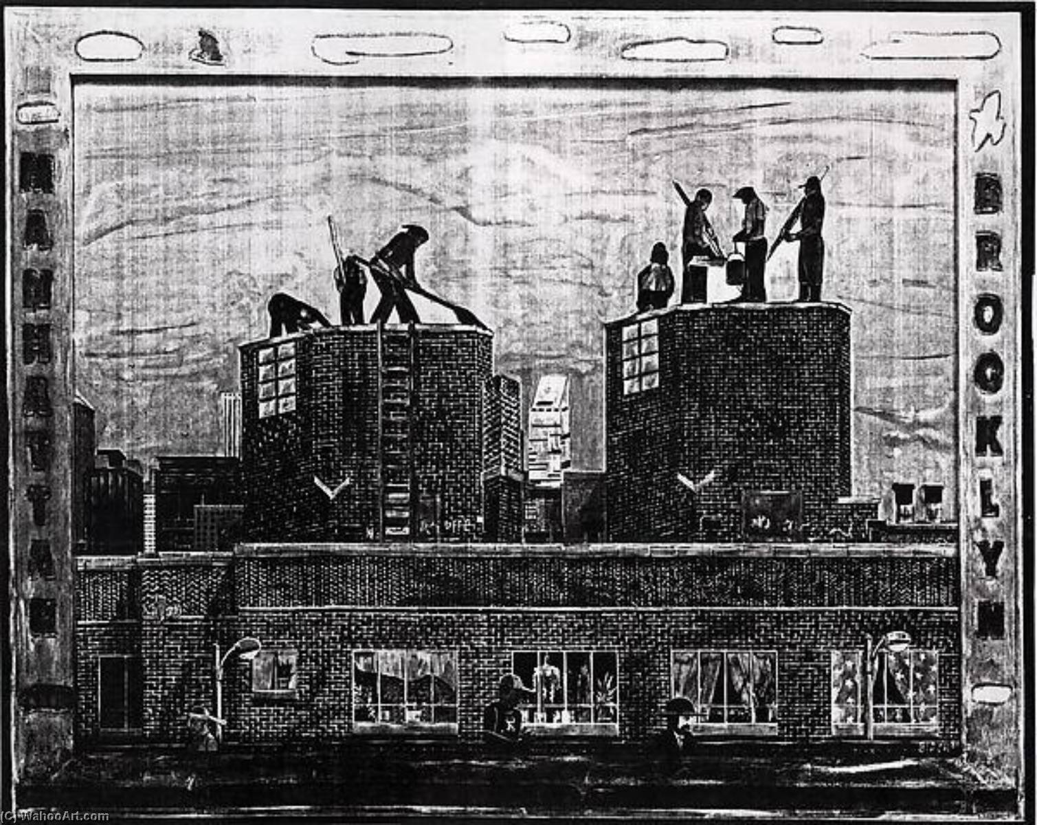 Crossing The Williamsburg Bridge — Willie Birch