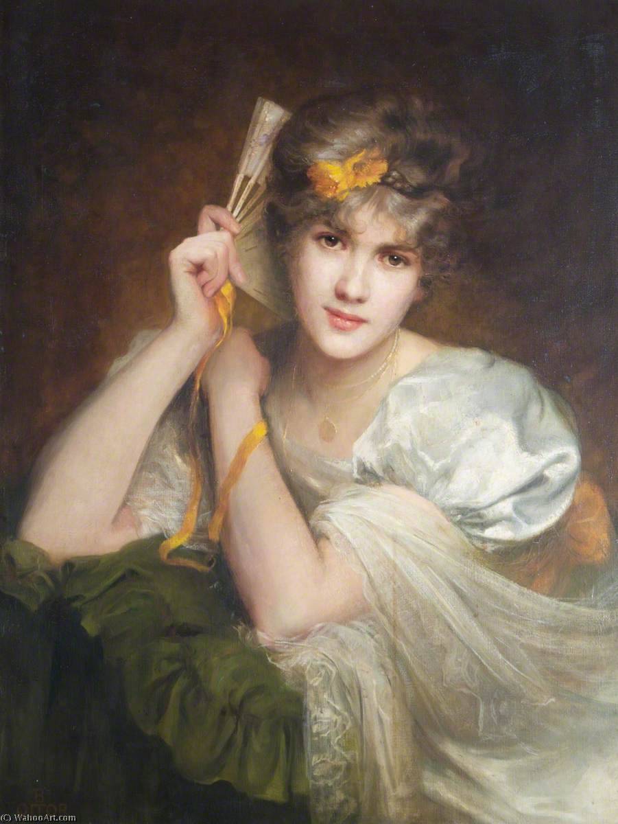 Portrait Of An Unknown Woman With A Fan — Beatrice Offor