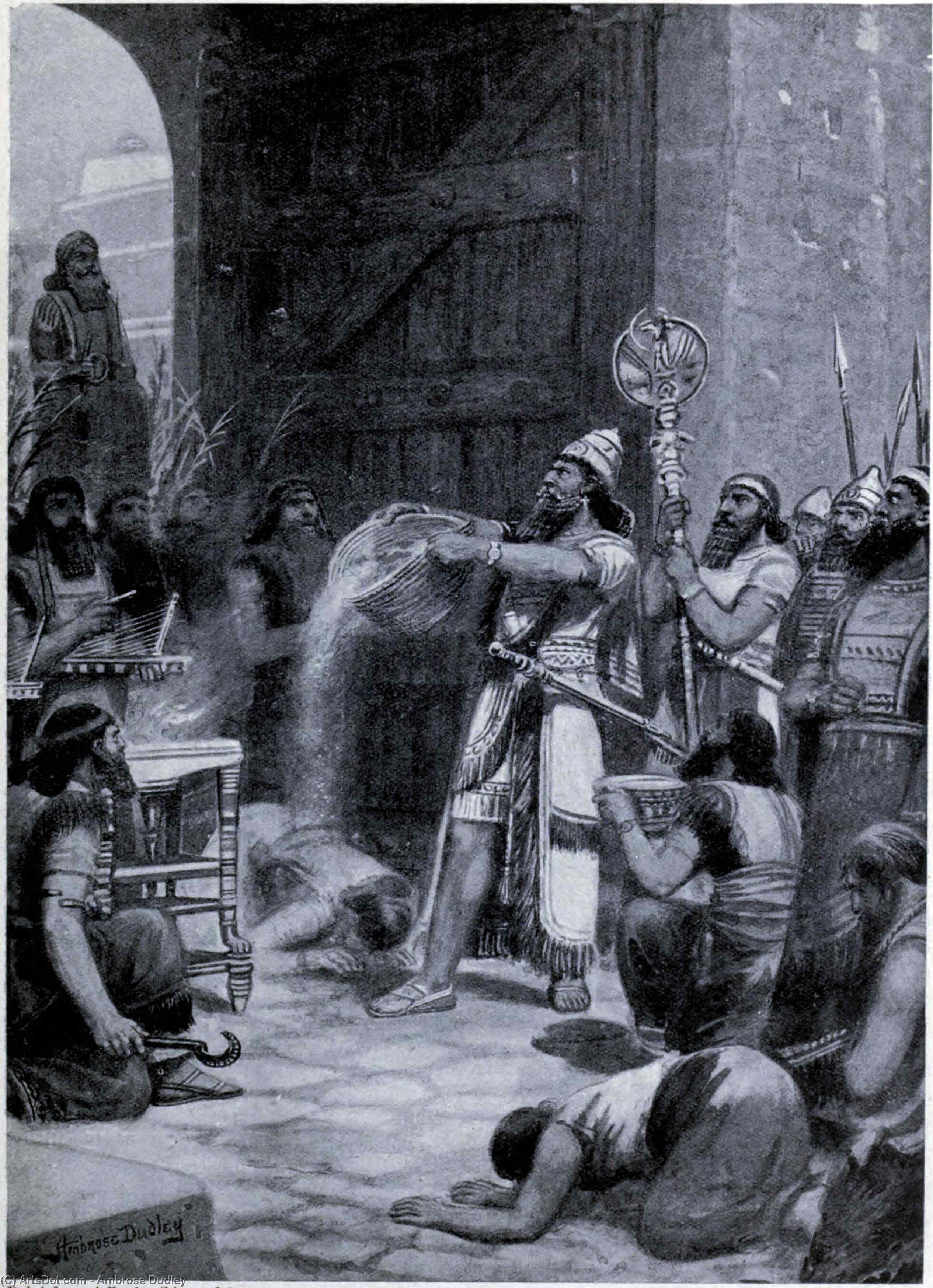 Shalmaneser I Pours Out The Dust Of Arina Before His God Ashur — Ambrose Dudley