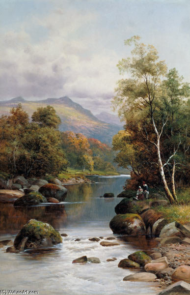 Evening On The Glaslyn, North Wales — William Henry Mander