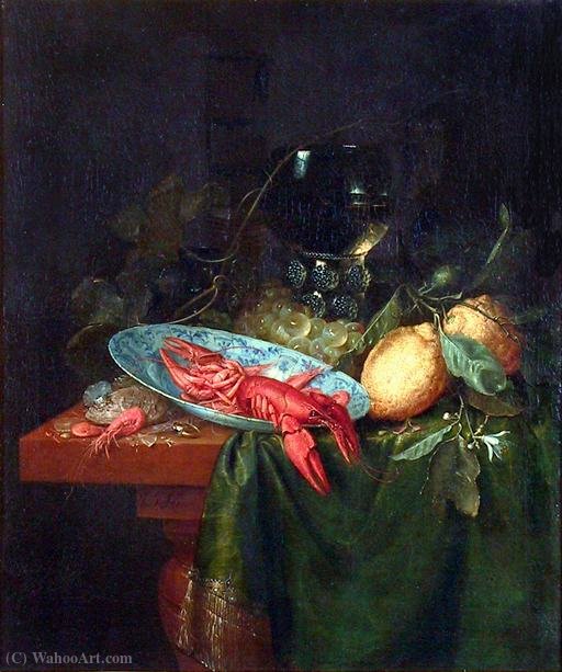 Still Life With Römer, Crabs And Lemons — Pieter De Ring