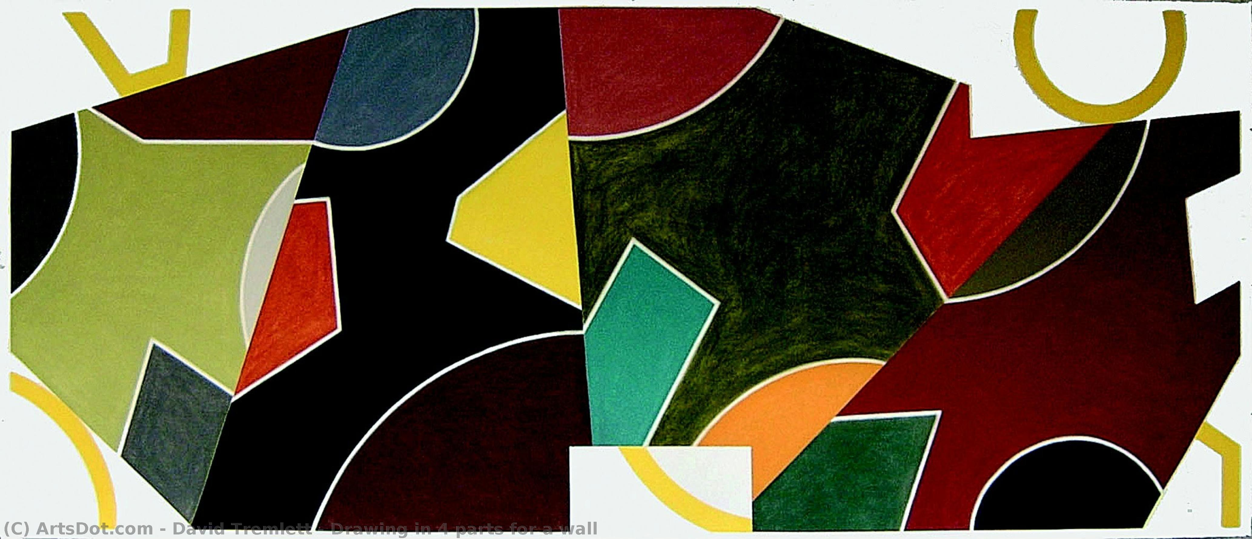 Drawing In 4 Parts For A Wall — David Tremlett