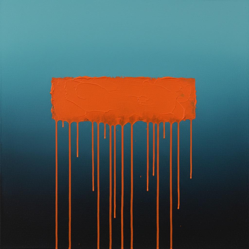 Monumentaler Bernstein-abstieg Inmitten Einer Tiefen Cyan- Und Mitternachts-gradient-leere — Laurent Vionnet