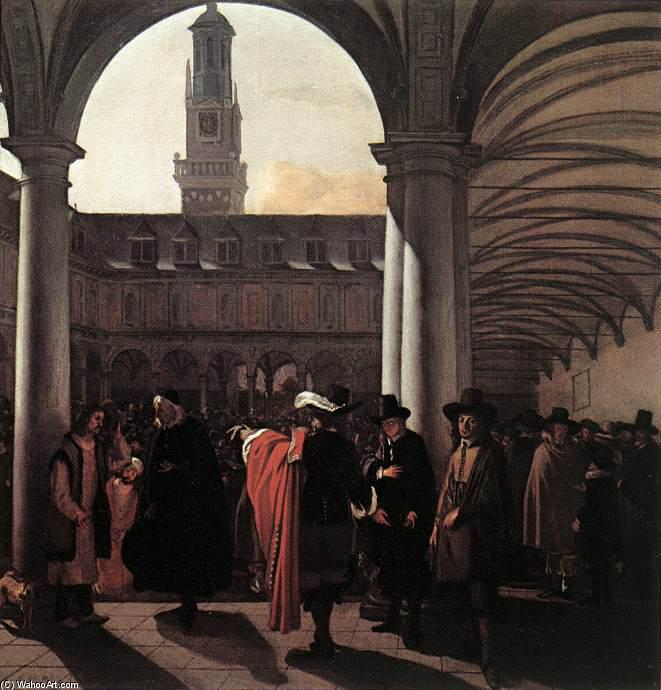 The Courtyard Of The Old Exchange In Amsterdam — Emanuel De Witte