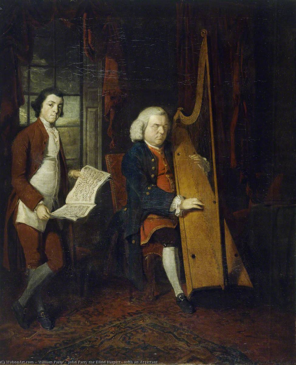 John Parry The Blind Harpist, With An Assistant — William Parry