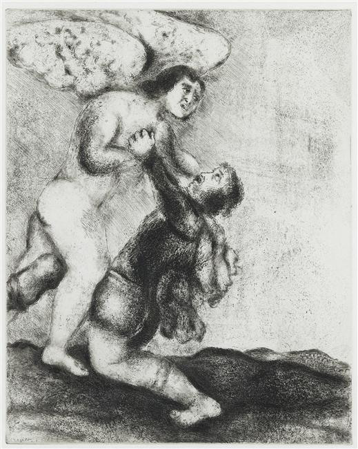 Jacob Wrestling With The Angel (genesis, Xxxii, 24 30) — Марк Шагал