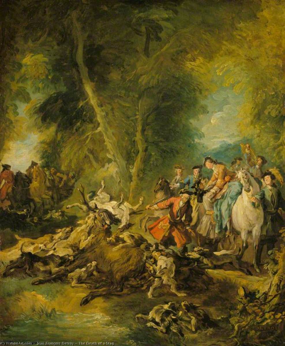 The Death Of A Stag — Jean François De Troy