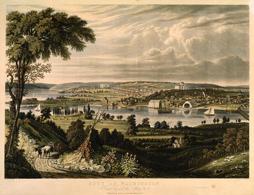 City Of Washington From Beyond The Navy Yards — William James Bennett