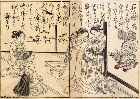 Neljä Naista Interiöörissä. Fuzoku-ga — Suzuki Harunobu