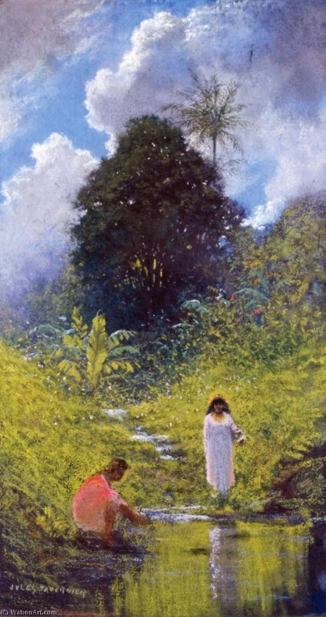 Hawaiian Landscape — Jules Tavernier