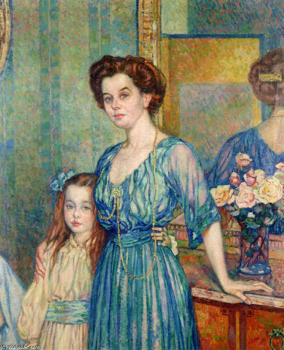 Madame Von Bodenhausen With Her Daughter Luli — Theo Van Rysselberghe