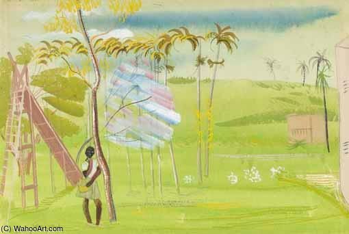 Black Girl By The Tree — Boris Dmitrievich Grigoriev