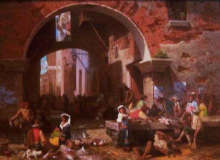 Roman Fish Market Arch Of Octavius — Albert Bierstadt