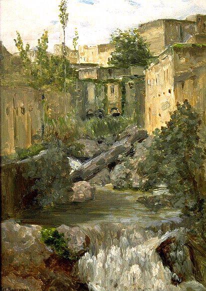 L'oued Fès À Fès (titre Inscrit) Les Cascades De L'oued Fès (autre Titre) — Joseph-félix Bouchor