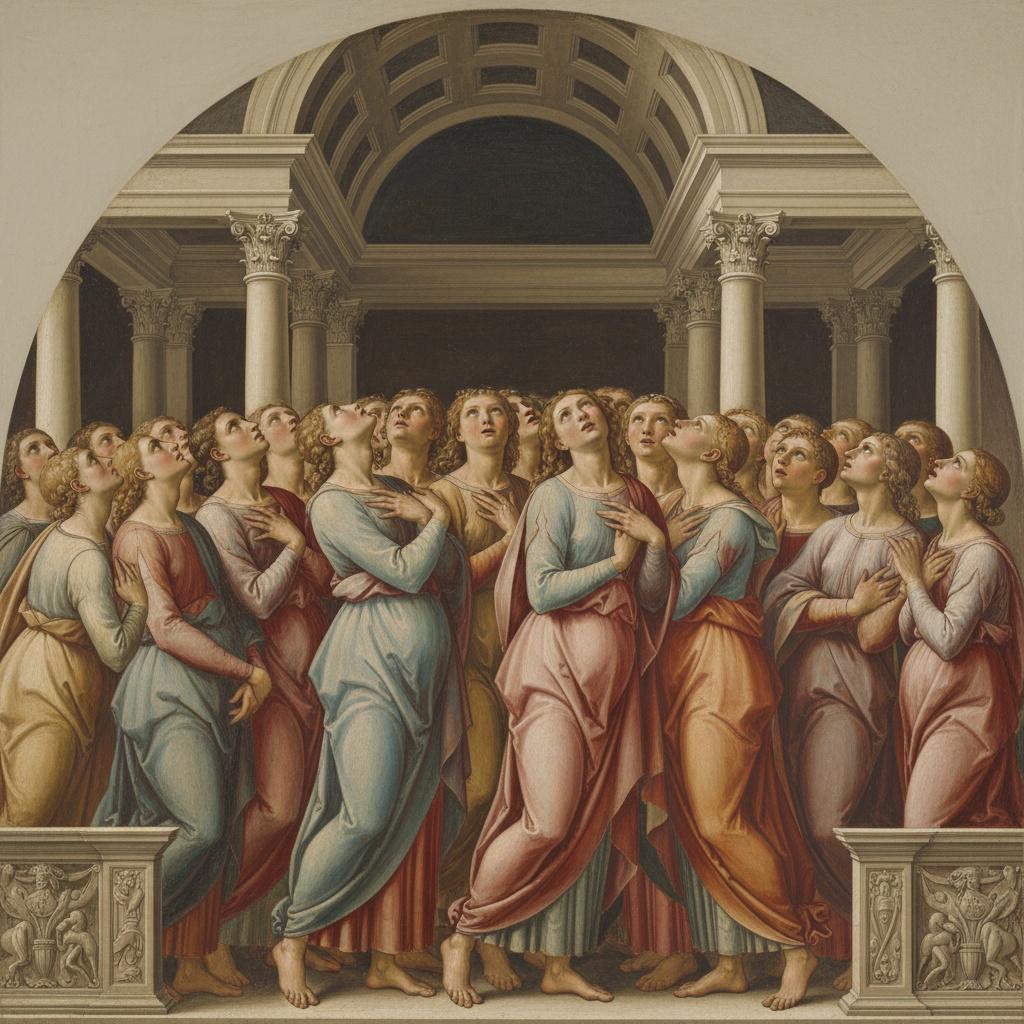 Celestial Convergence In Ochre And Rose — Marc Duvallier