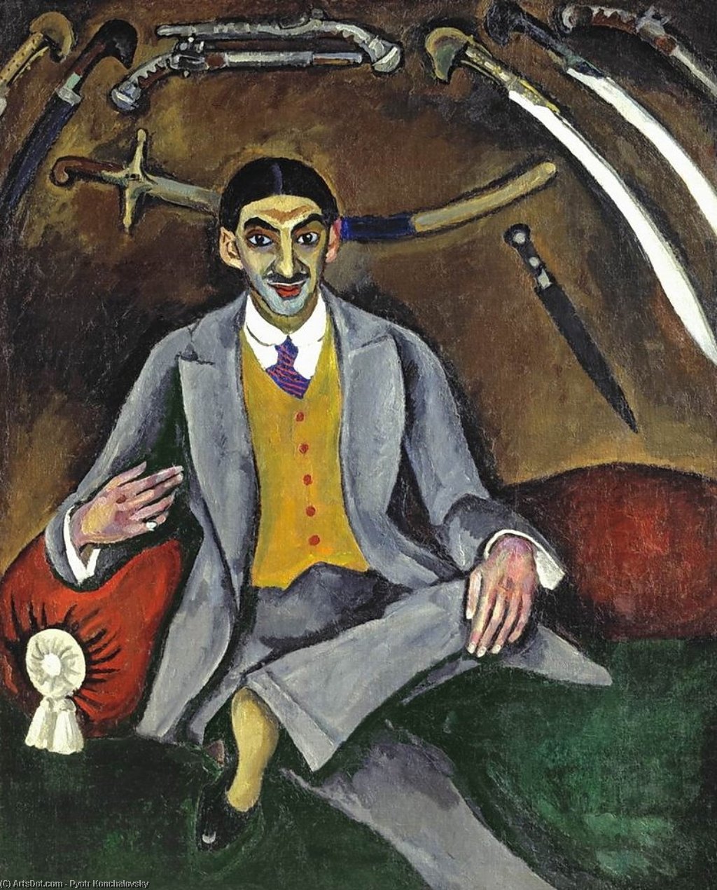 Portrait Of The Painter, G. B. Yakulov — Pyotr Konchalovsky