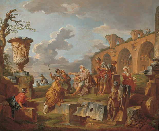 Prédication De Saint Pierre Aux Romains Ruines D'architecture (ancien Titre) — Giovanni Paolo Panini