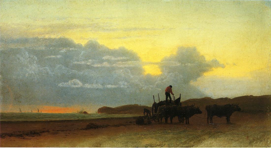Coastal View, Newport — Albert Bierstadt