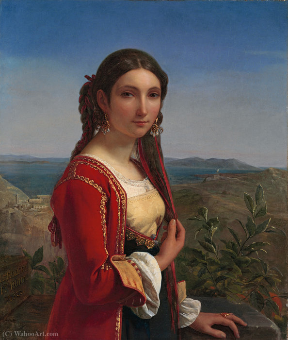 Portrait Of A Young Woman Of Retuna — Louis Léopold Robert
