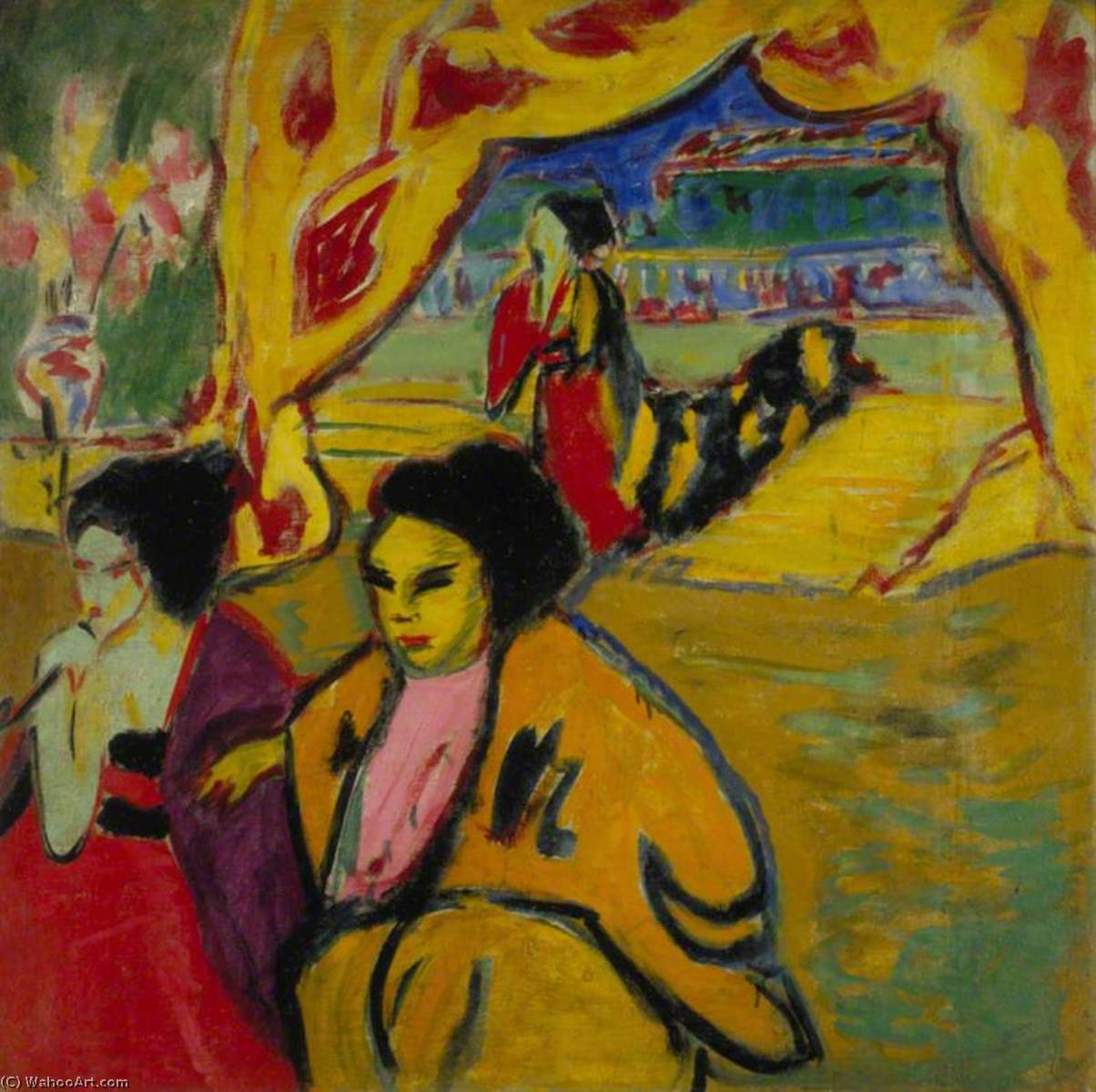 Japanisches Theater (japanese Theatre) — Ерnst Лудвиг Киршнер