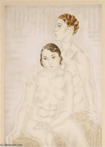 Deux Nus Assis — Léonard Tsuguharu Foujita
