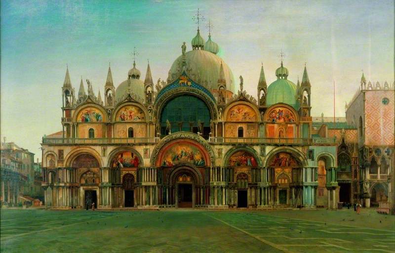 Western Facade Of The Basilica Of San Marco, Venice — John Wharlton Bunney