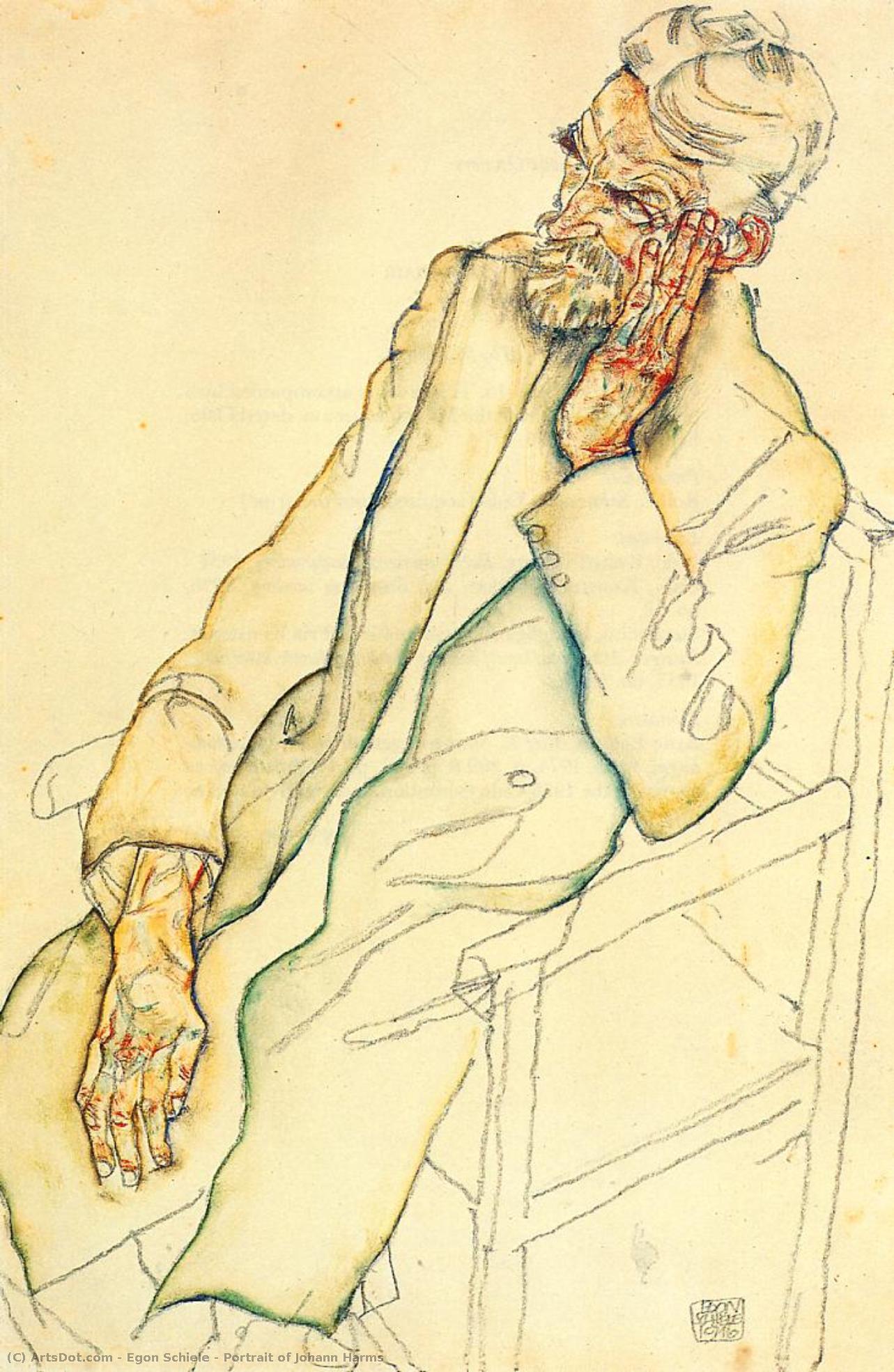 Portrait Of Johann Harms — Egon Schiele