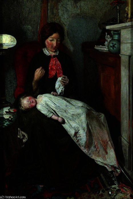 Waiting - An English Fireside — Ford Madox Brown