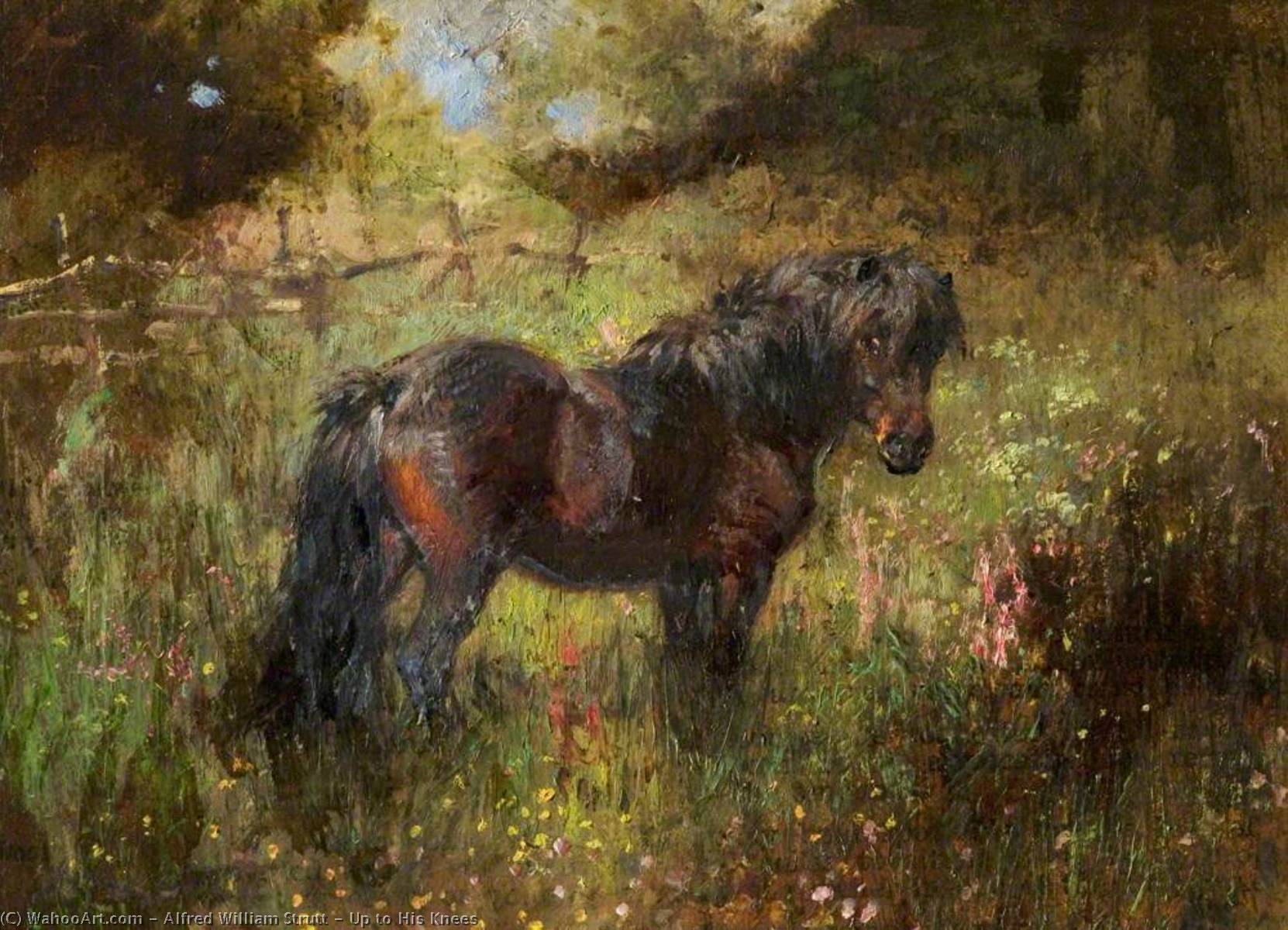 Up To His Knees — Alfred William Strutt