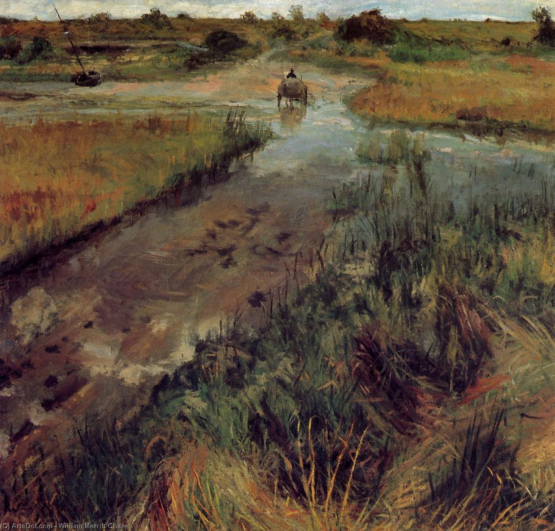 Überfluteter Bach Bei Shinnecock — William Merritt Chase