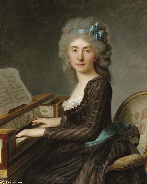 Portrait Of Mademoiselle Rouillé — Antoine Vestier Avallon Paris