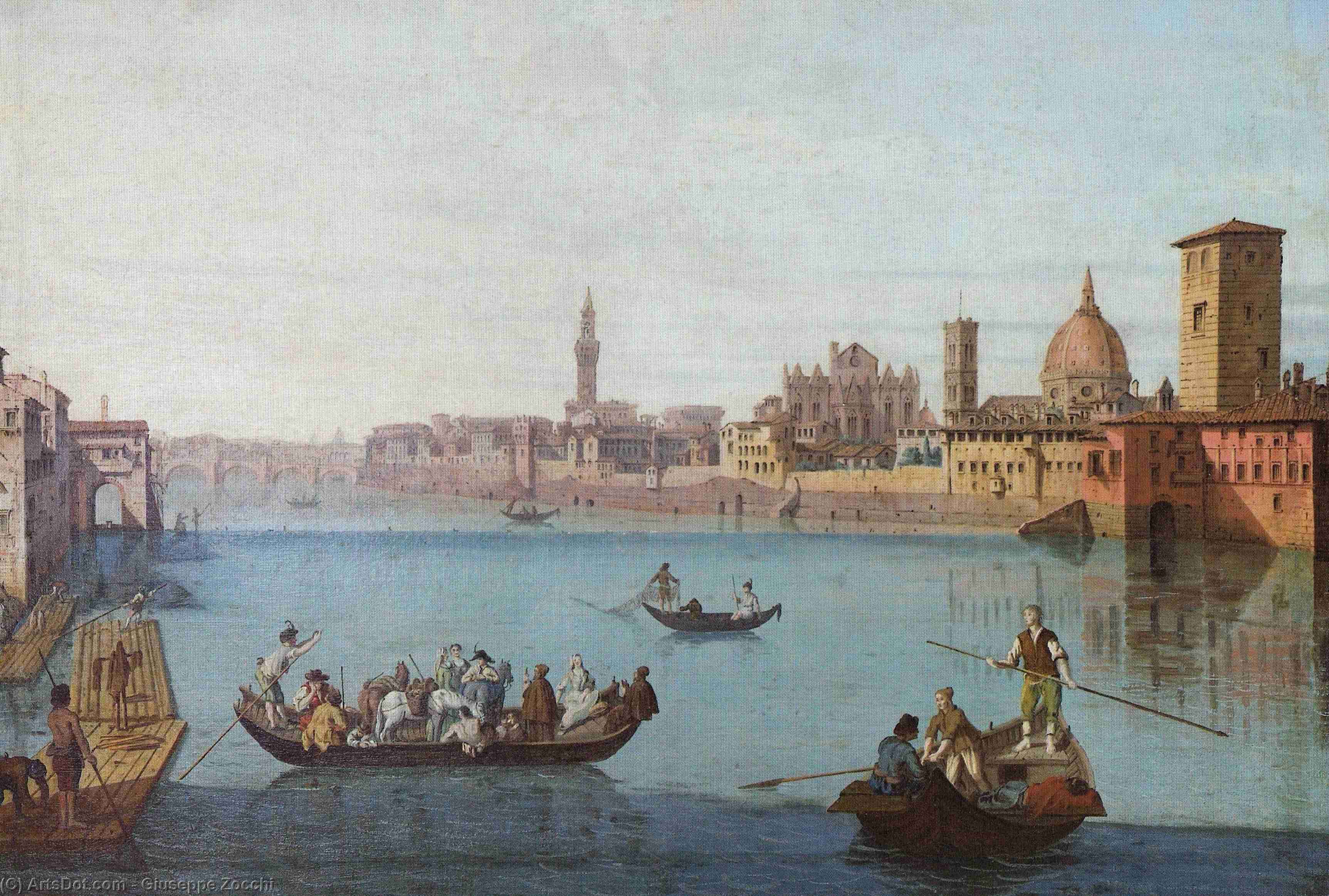Florence From The River Arno — Đuzepe Zoci