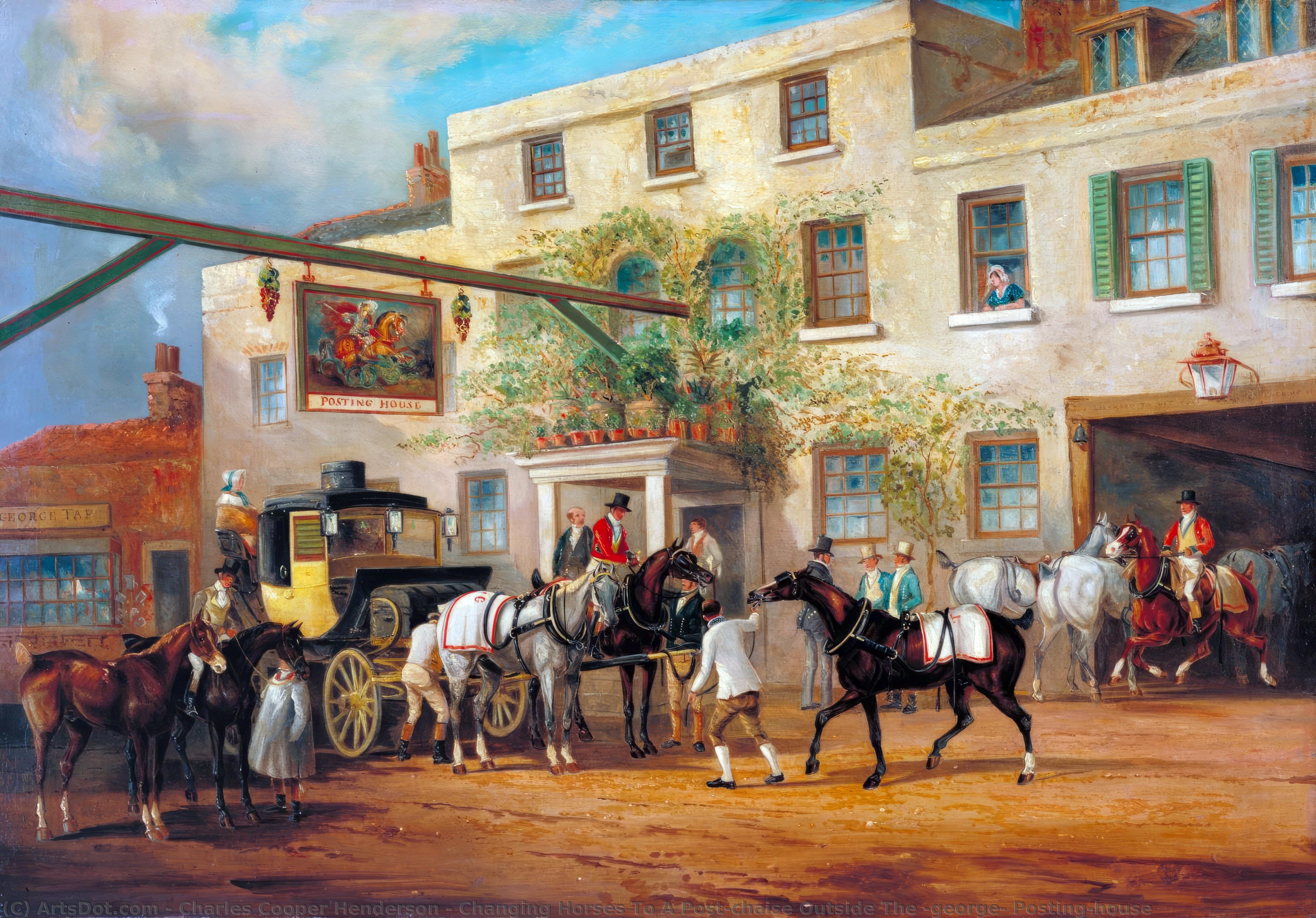 Changing Horses To A Post-chaise Outside The 'george' Posting-house — Charles Cooper Henderson