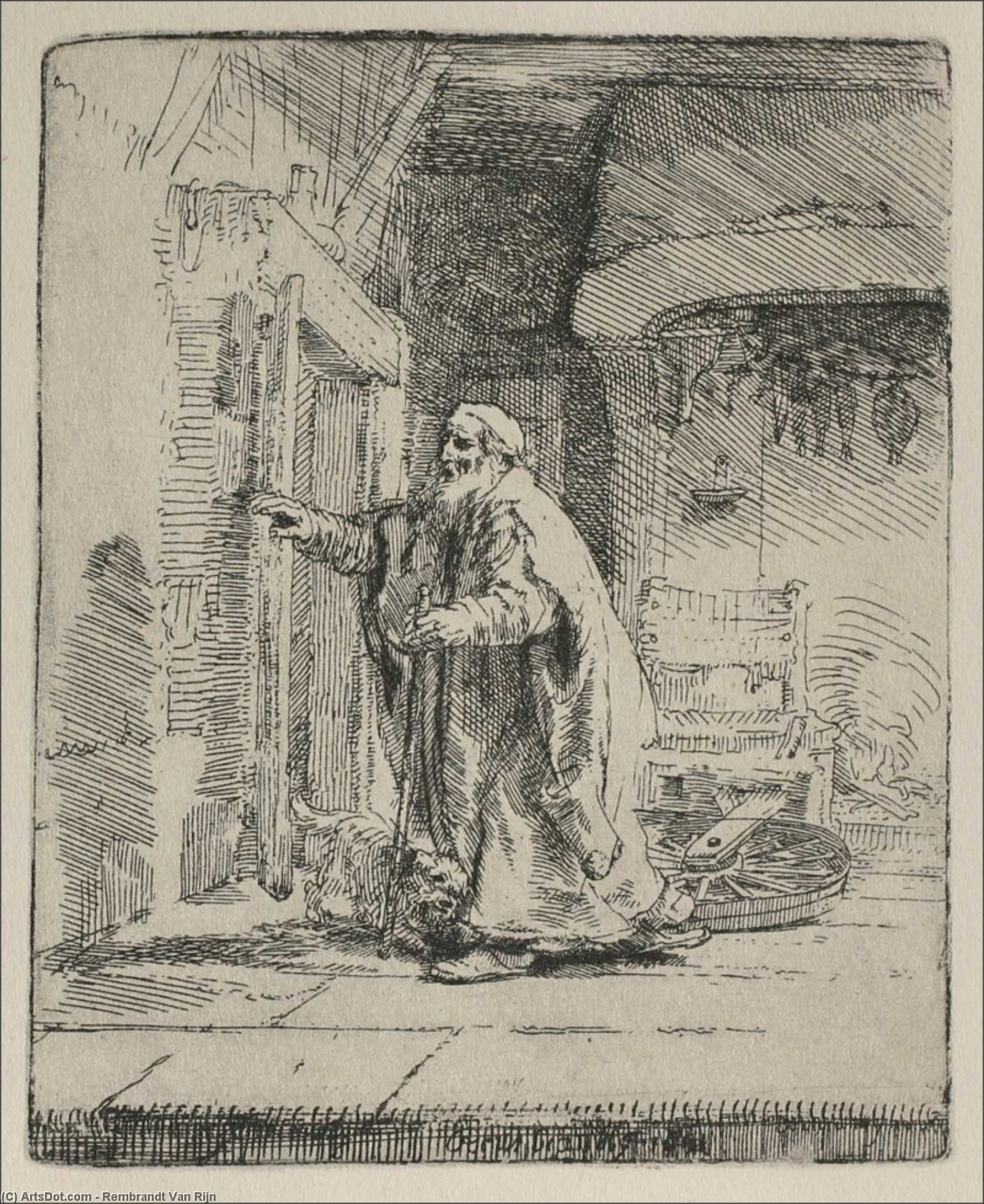 Tobit Y Ana Con El Perro — Rembrandt Van Rijn