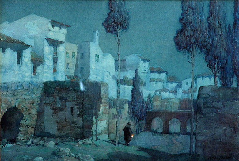 Moonlight. Palma, Majorca — Albert Moulton Foweraker