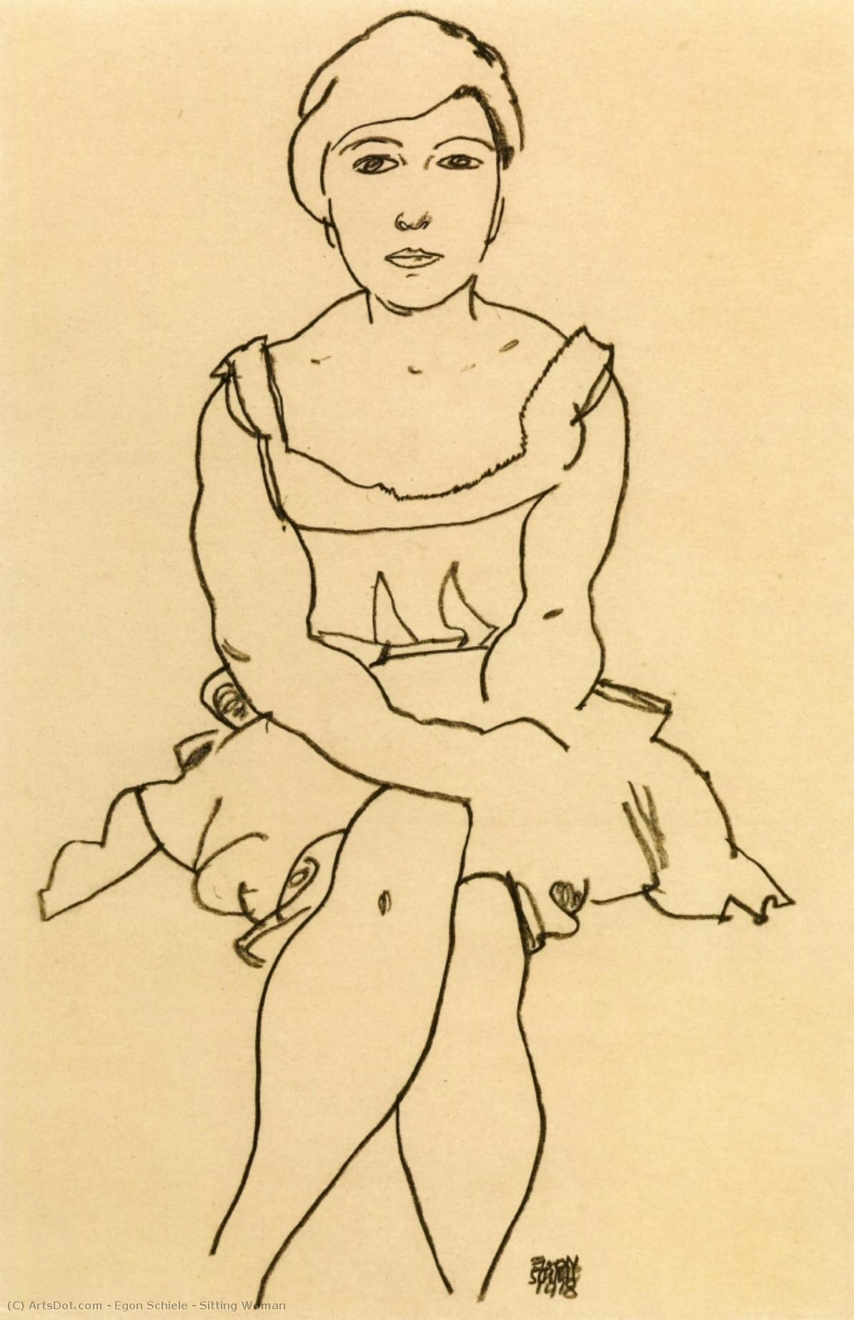 Sitting Woman — Шиле