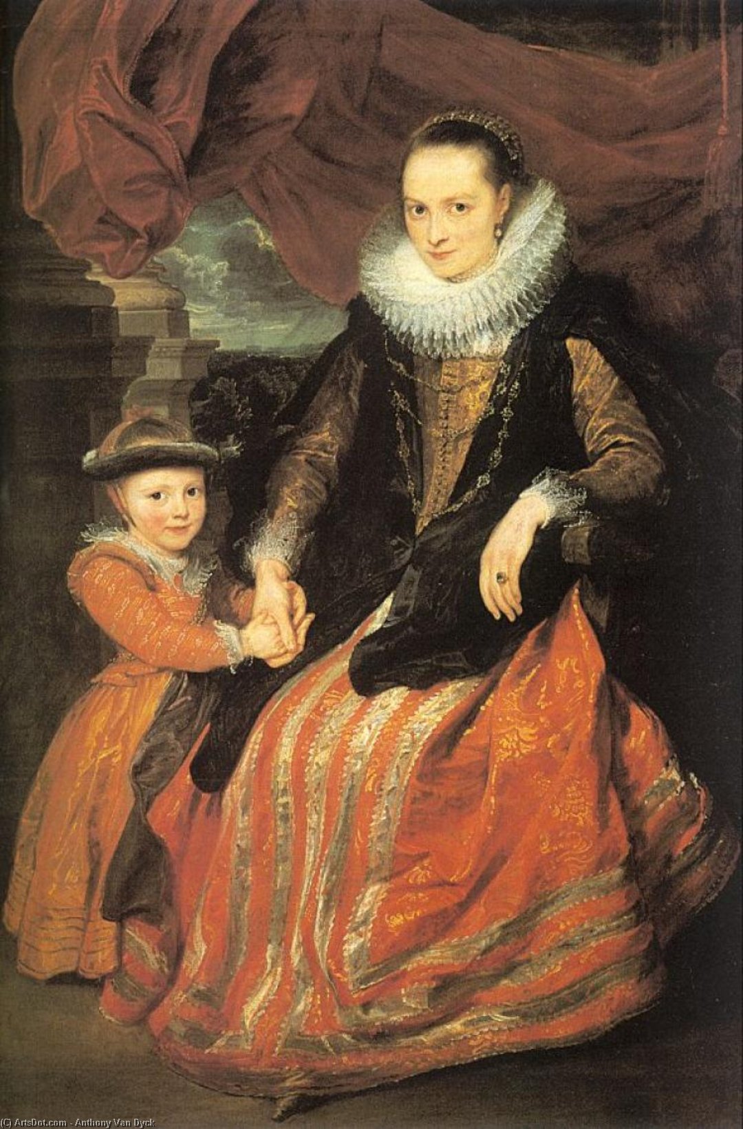 Portrait Of Susanna Fourment And Her Daughter — Sir Anthony Van Dyck