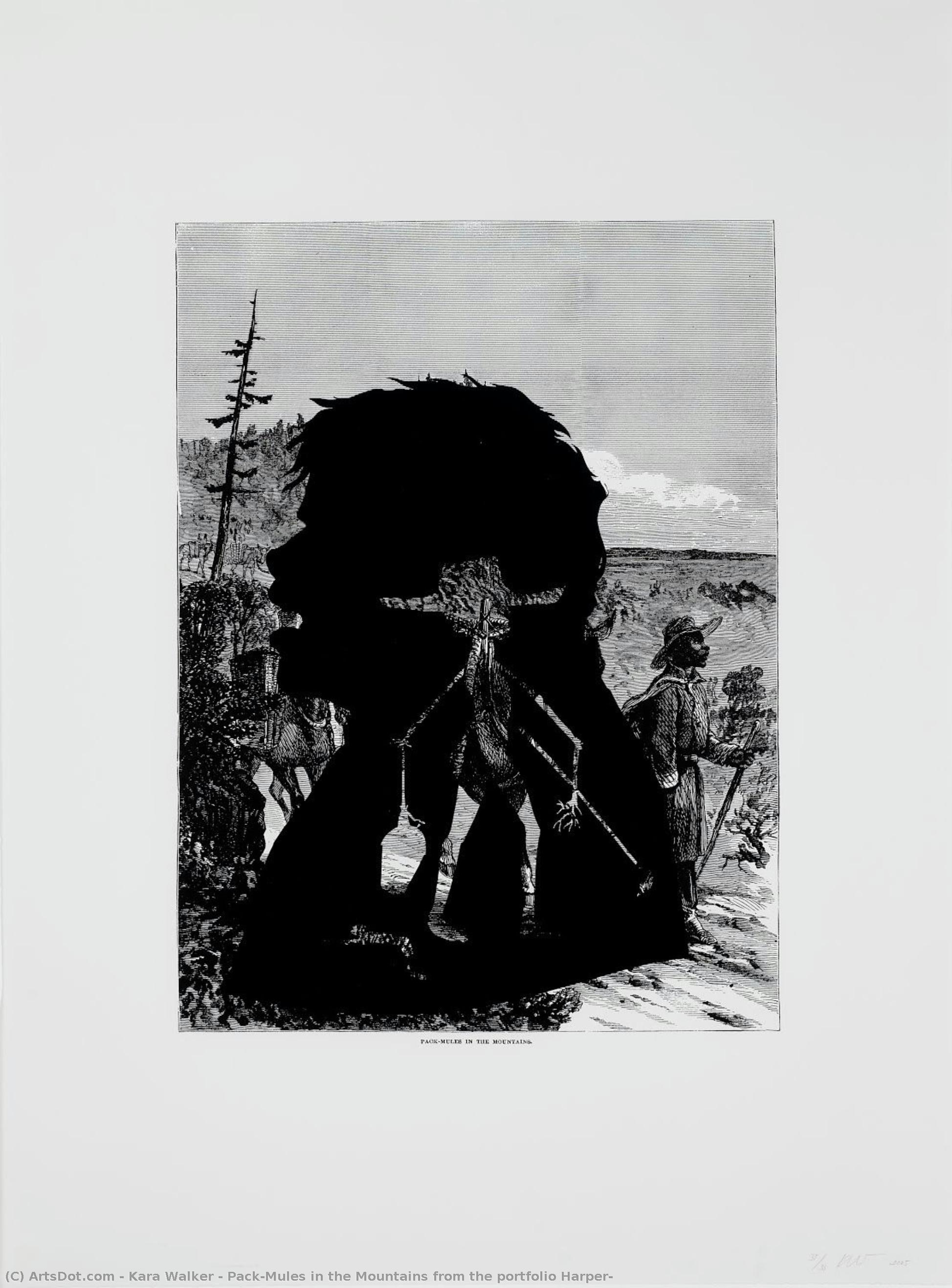 Pack-mules In The Mountains From The Portfolio Harper — Kara Walker