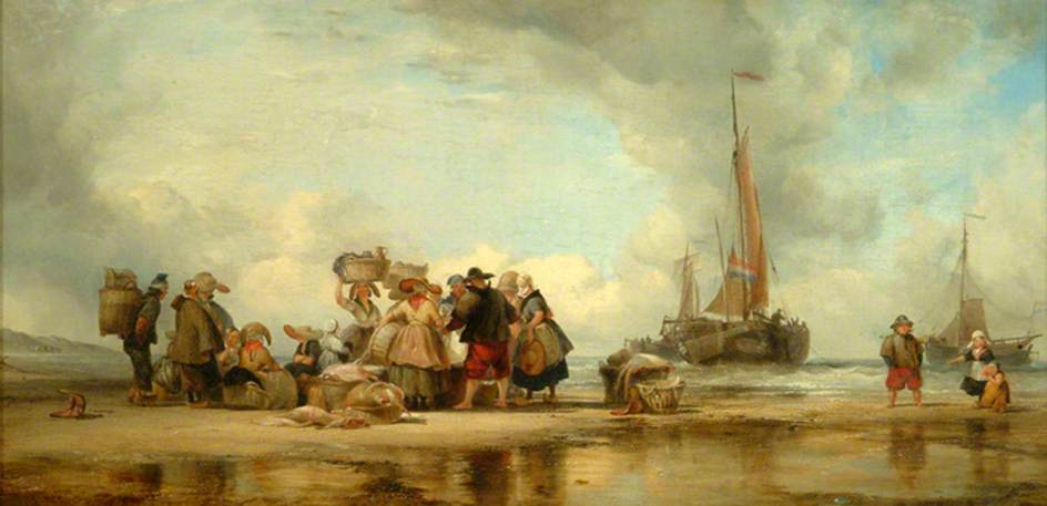 Scheveningen Beach — Edward William Cooke