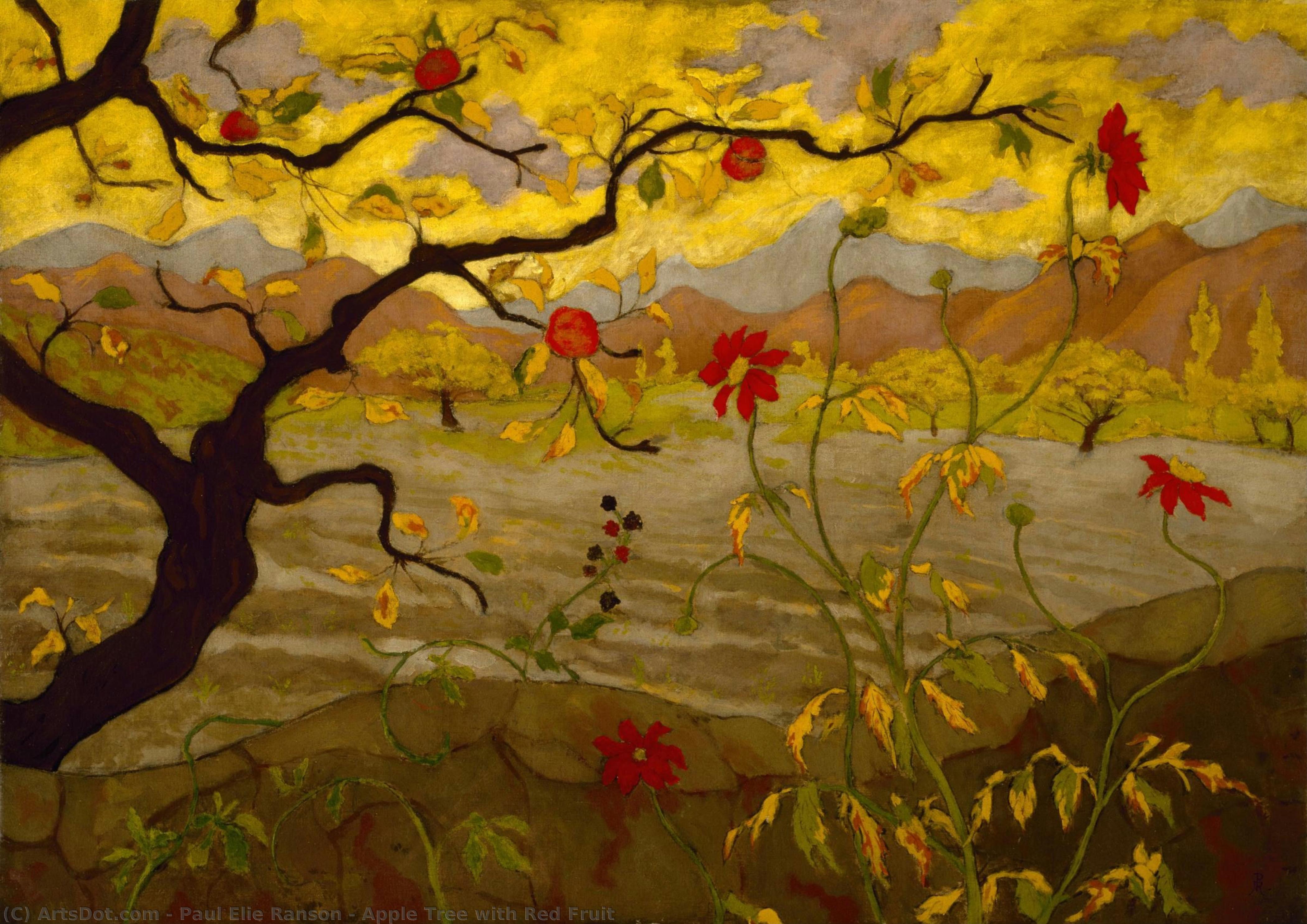Apple Tree With Red Fruit — Поль Эли Рансон