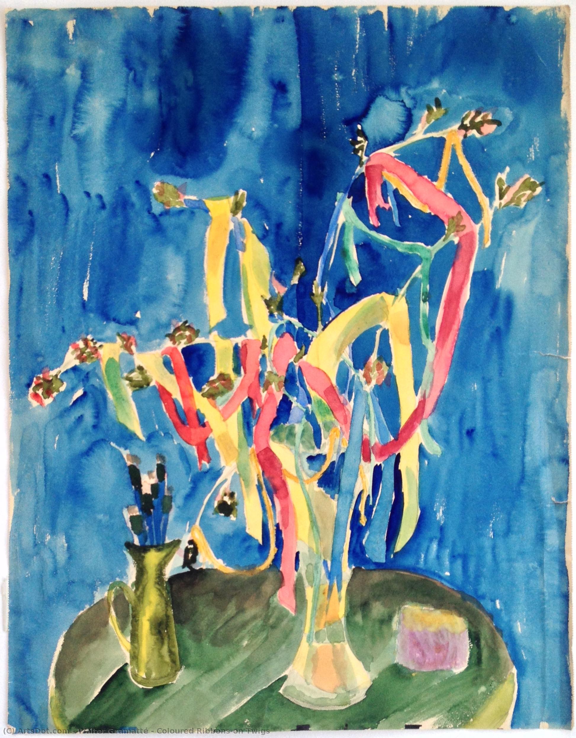 Coloured Ribbons On Twigs — Walter Gramatté