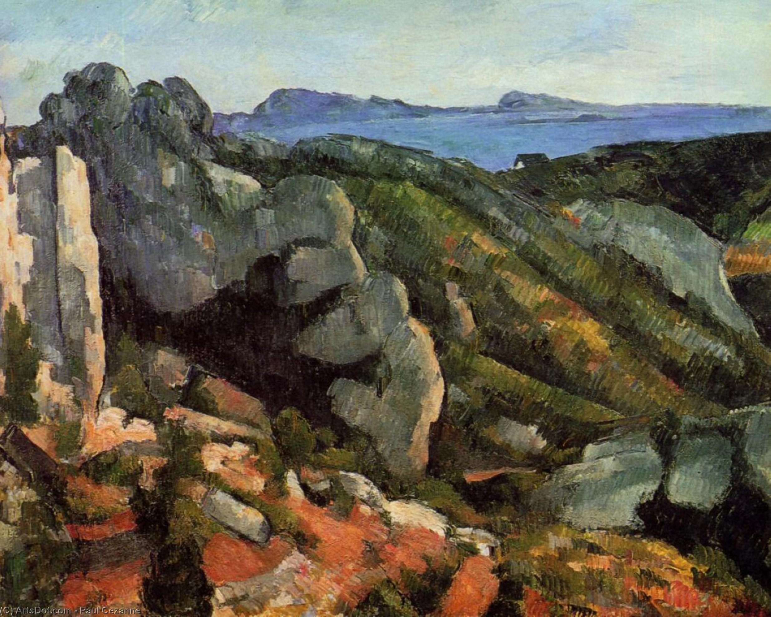 Rocks At L'estaque — セザンヌ
