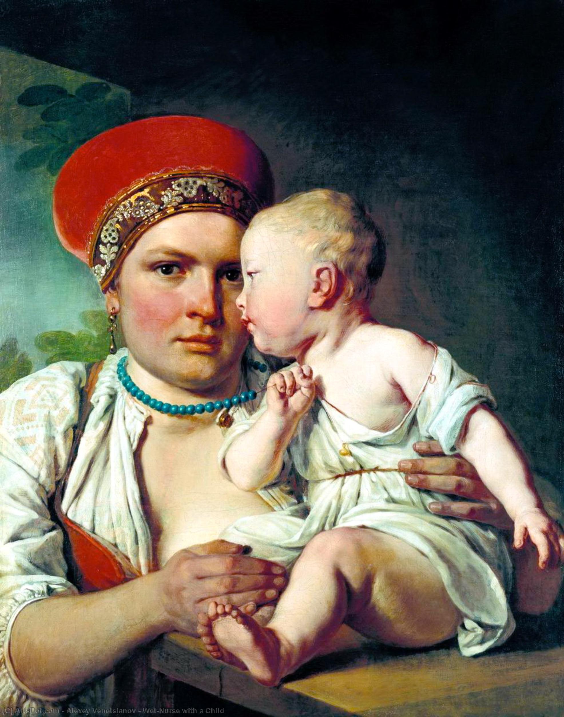 Wet-nurse With A Child — Aleksej Venetsianov