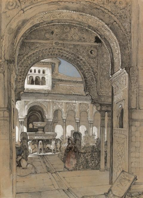 The Court Of The Lions From The Hall Of Justice, Granada — John Frederick Lewis